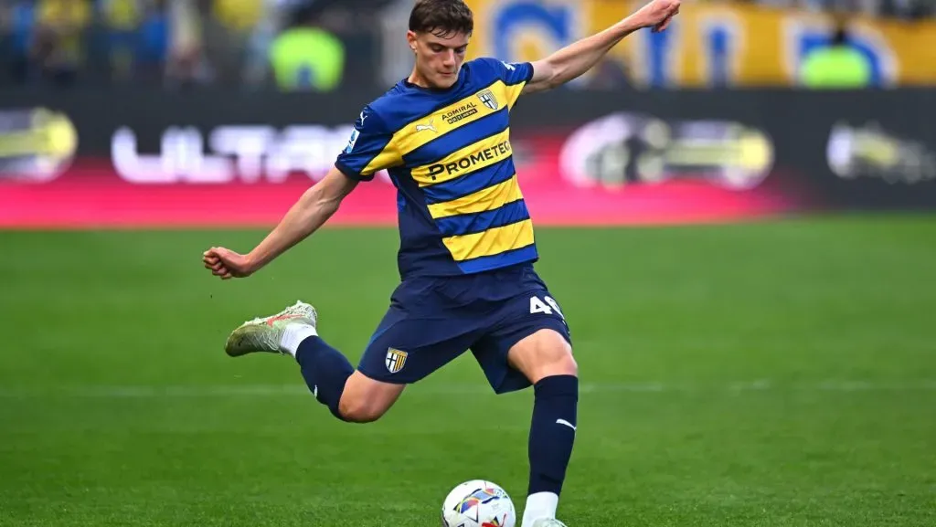 Giovanni Leoni, do Parma, em ação durante a Série A. Foto: Alessandro Sabattini/Getty Images