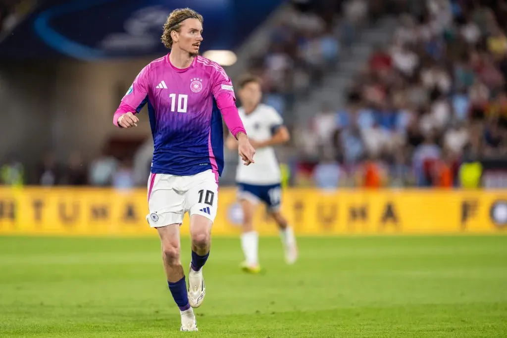 Nick Woltemade jogando pela Alemanha. (Photo by Christian Bruna/Getty Images)