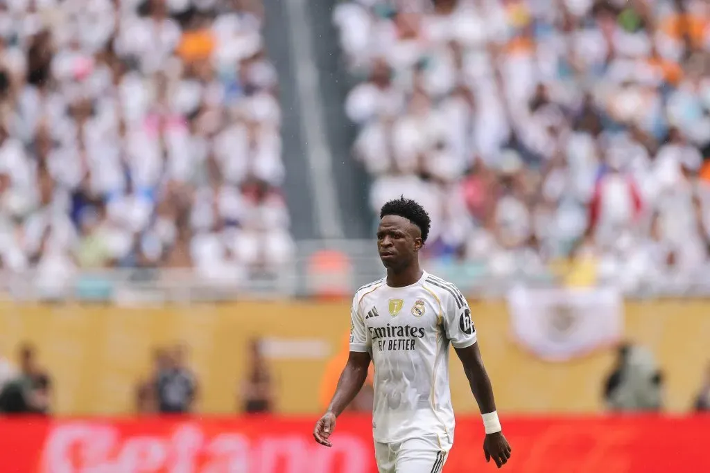 Vinicius Jr em ação pelo Real Madrid no Mundial de Clubes. (Photo by Michael Reaves/Getty Images)