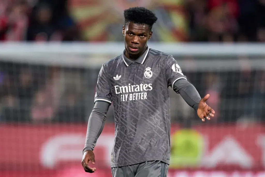 Aurélien Tchouaméni, jogador do Real Madrid (Photo by Alex Caparros/Getty Images)