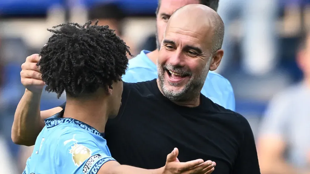 Pep Guardiola Rico Lewis Manchester City