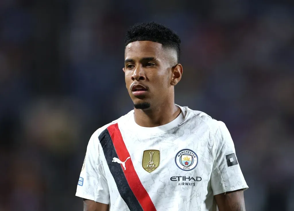 Savinho em ação pelo Manchester City. (Photo by Francois Nel/Getty Images)