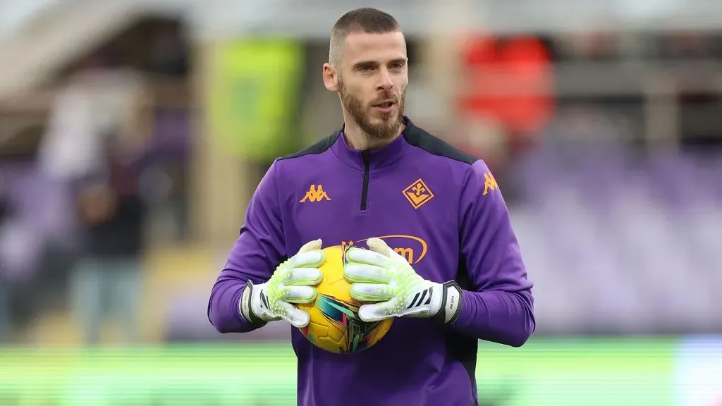 David De Gea em jogo da Fiorentina. Foto: Gabriele Maltinti/Getty Images