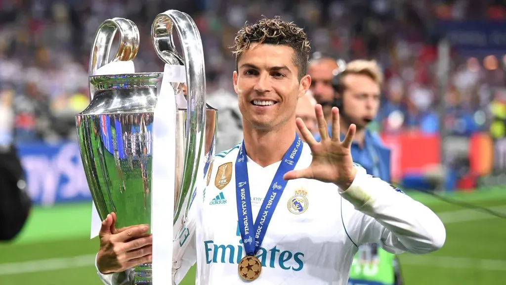 Cristiano Ronaldo tem cinco títulos de Champions League. Foto: Laurence Griffiths/Getty Images