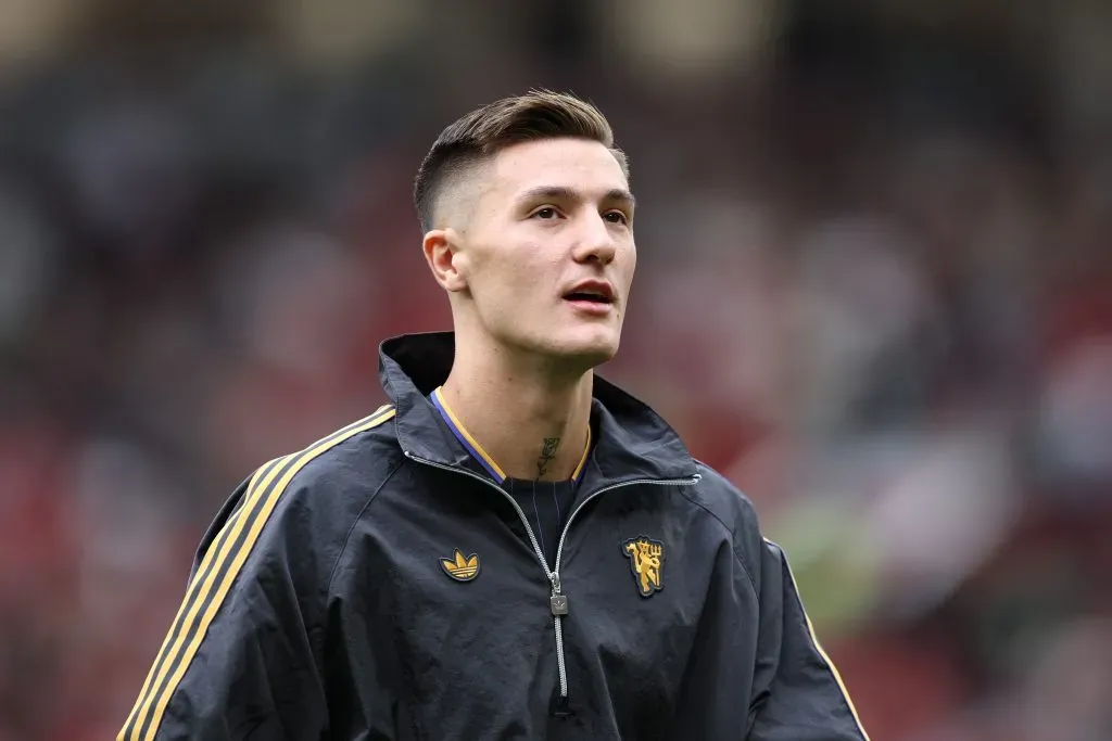 Benjamin Sesko, reforço do Manchester United. (Photo by Matt McNulty/Getty Images)