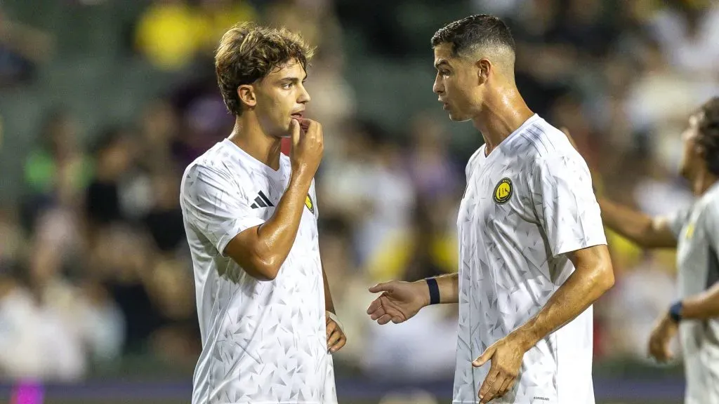 Cristiano Ronaldo e João Félix juntos no Al-Nassr. Foto: Yu Chun Christopher Wong/Eurasia Sport Images/Getty Images