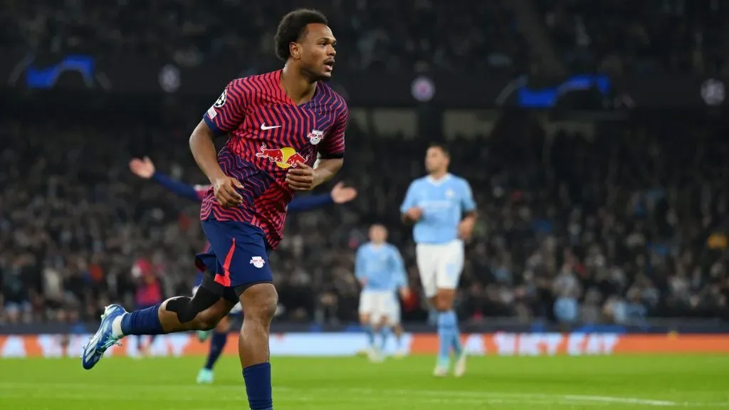 Openda em jogo do RB Leipzig. Foto: Shaun Botterill/Getty Images