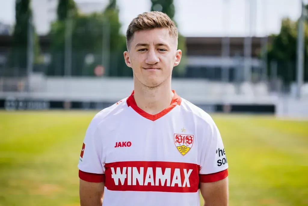 Angelo Stiller, do Stuttgart, da Alemanha, é um alvo do Real Madrid (Photo by Thomas Niedermueller/Getty Images)