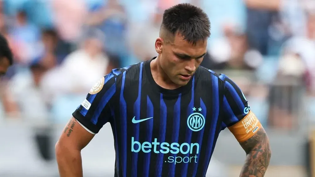 Lautaro Martínez em ação pela Inter de Milão. (Photo by Michael Reaves/Getty Images)