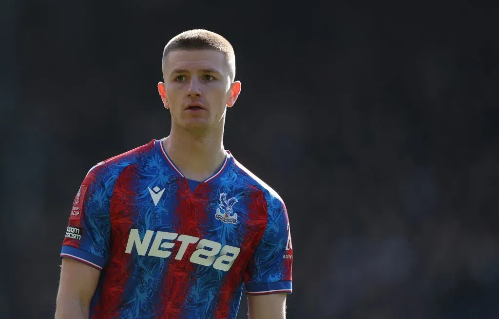 Adam Wharton, meia do Crystal Palace e alvo do Real Madrid. – (Photo by Julian Finney/Getty Images)