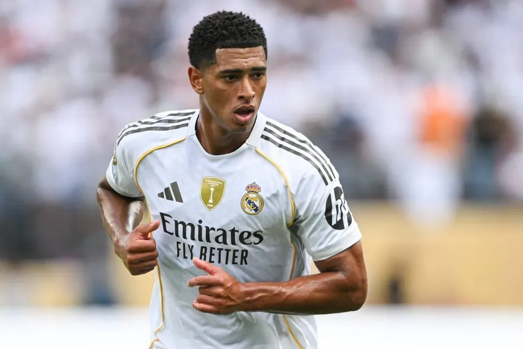 Bellingham é um dos astros do Real Madrid. (Photo by David Ramos/Getty Images)