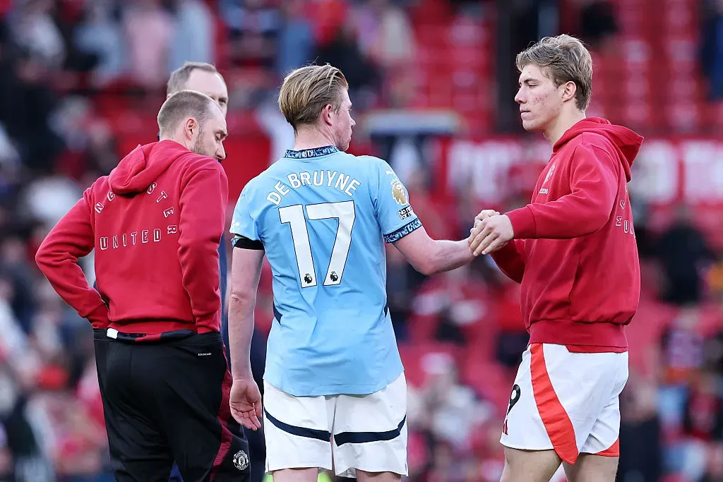 Manchester City e Manchester United se enfrentam pela Premier League. Michael Steele/Getty Images.