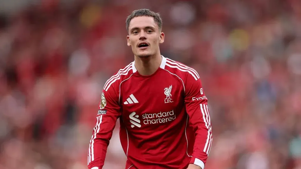 Wirtz durante jogo do Liverpool na Premier League (Foto: Carl Recine/Getty Images)