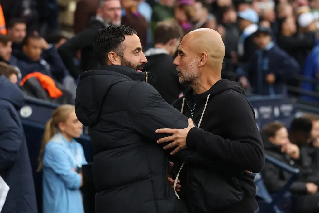 City x United - Amorim e Guardiola de jaquetas pretas