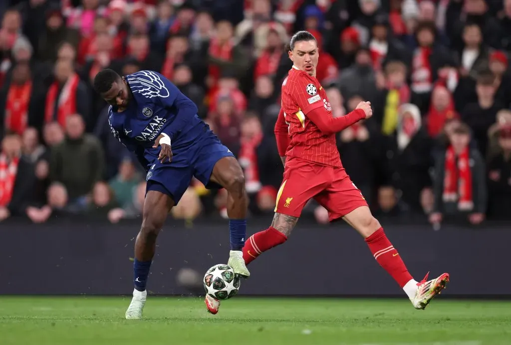 Liverpool caiu para o PSG nas oitavas da Champions na temporada passada – Photo by Julian Finney/Getty Images