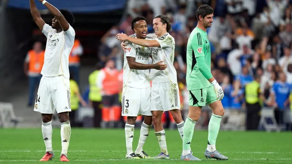 Jogadores do Real Madrid celebram triunfo sobre o Mallorca, pela LaLiga (Foto: Angel Martinez/Getty Images)