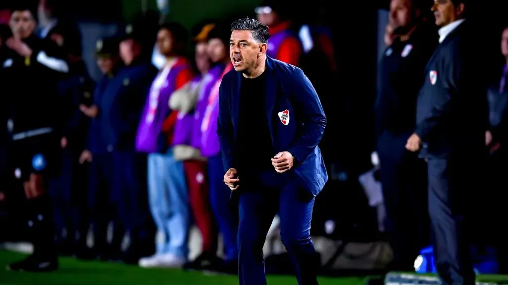 Marcelo Gallardo tenta aplicar o futebol ofensivo no River Plate. Foto: Marcelo Endelli/Getty Images