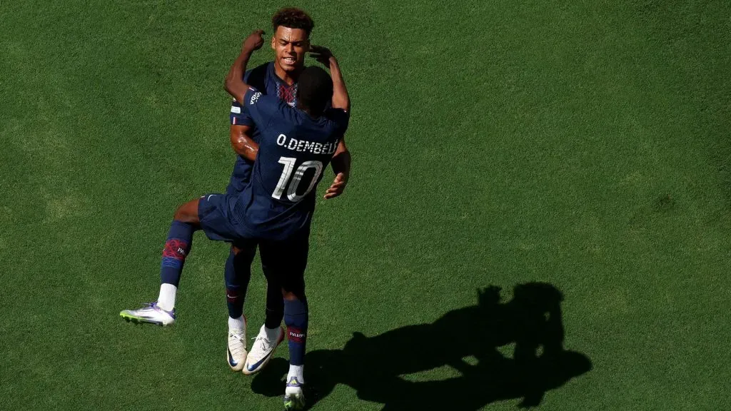 Dembélé e Doué também estão no departamento médico do PSG (foto: Luke Hales/Getty Imagens)