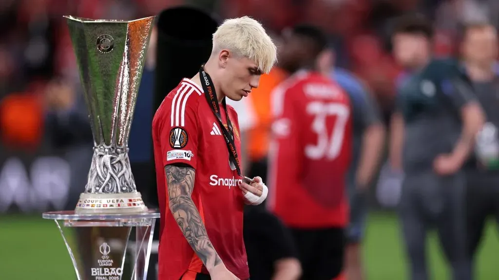 Garnacho perdeu a final da Europa League com o Manchester United. Foto: Ryan Pierse/Getty Images