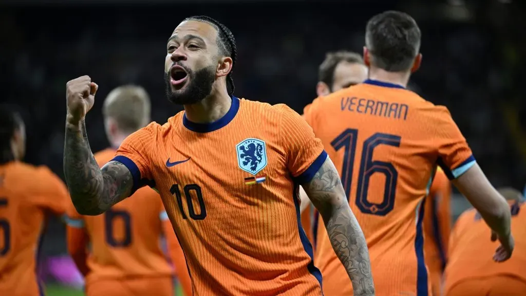 Memphis Depay se tornou o maior artilheiro da Seleção Holandesa. Foto: Stuart Franklin/Getty Images
