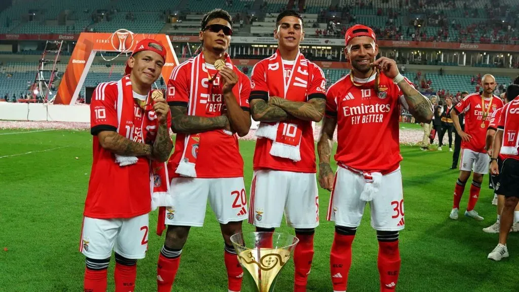 Ríos faturou título da Supercopa de Portugal sobre o Sporting (Foto: Gualter Fatia/Getty Images)