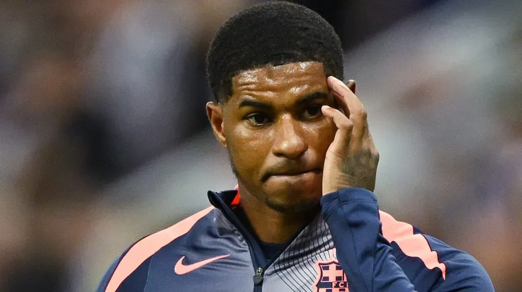 Rashford em jogo do Barcelona.