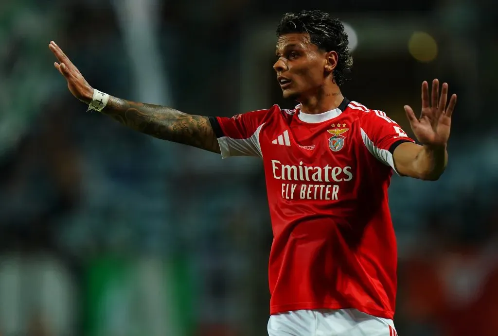 Richard Rios pelo SL Benfica. Foto: Gualter Fatia / Getty Images