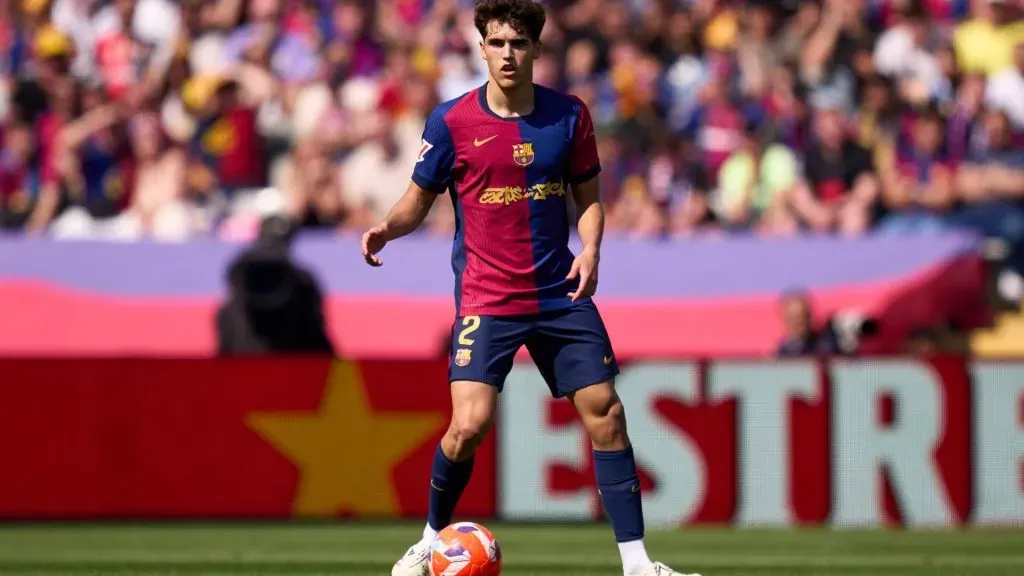 Cubarsí está presente em mais um jogo do Barcelona na temporada (foto: Alex Caparros/Getty Imagens)