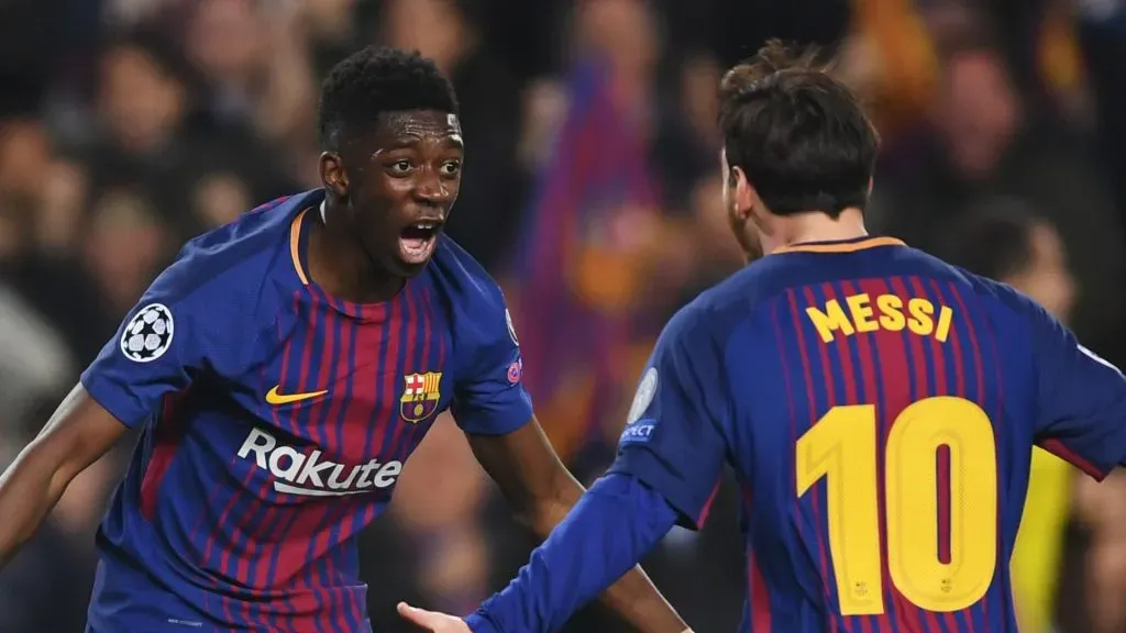 Dembélé e Messi foram companheiros de Barcelona (Foto: Shaun Botterill/Getty Images)