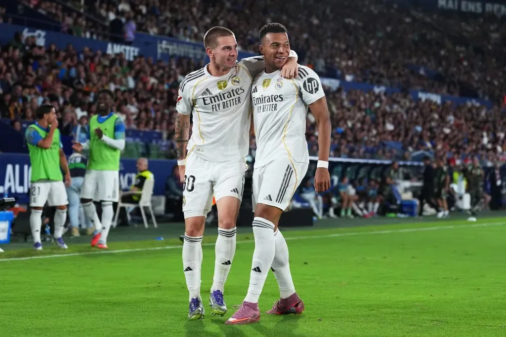 Mastantuono, meia do Real Madrid – Photo by Aitor Alcalde/Getty Images