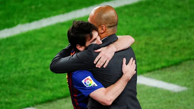 Messi e Guardiola fizeram história juntos no Barcelona. Foto: David Ramos/Getty Images