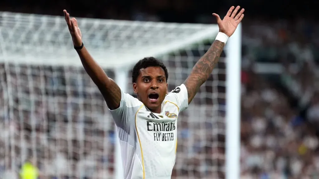 Rodrygo em jogo do Real Madrid. Foto: Angel Martinez/Getty Images