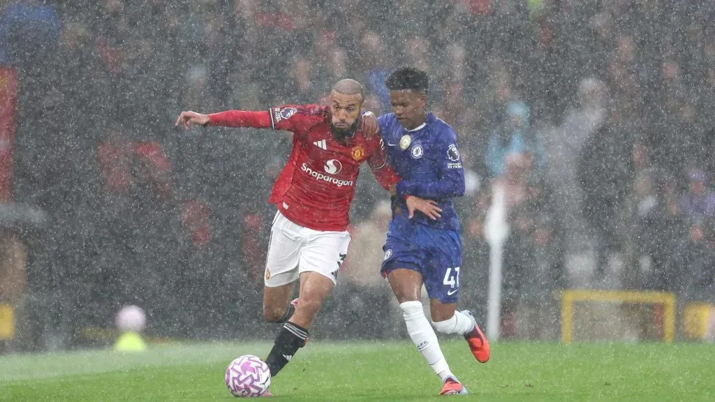 Estêvão foi substituído contra o Manchester United (foto: Alex Livesey/Getty Imagens)