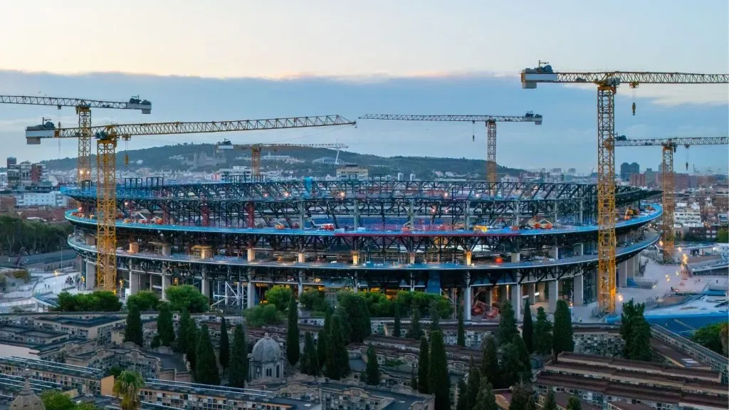 Registro aéreo do Camp Nou em setembro (Foto: David Ramos/Getty Images)