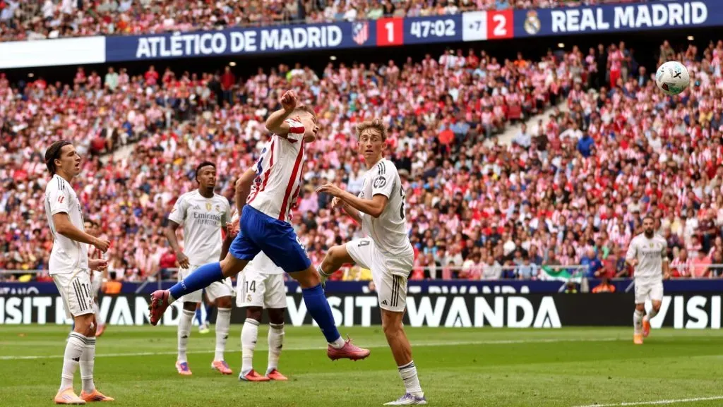 Partida da La Liga entre o Atlético de Madrid e Real Madrid. Foto: Florencia Tan Jun/Getty Images