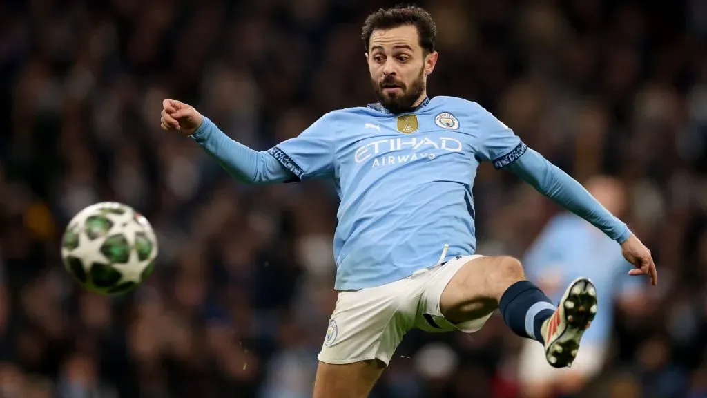Bernardo Silva em jogo do Manchester City diante do Real Madrid. Foto: Carl Recine/Getty Images