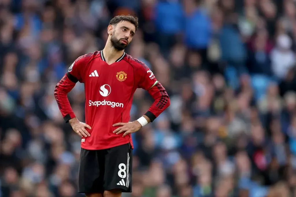 Bruno Fernandes, atual capitão do Manchester United. Foto: Carl Recine/Getty Images