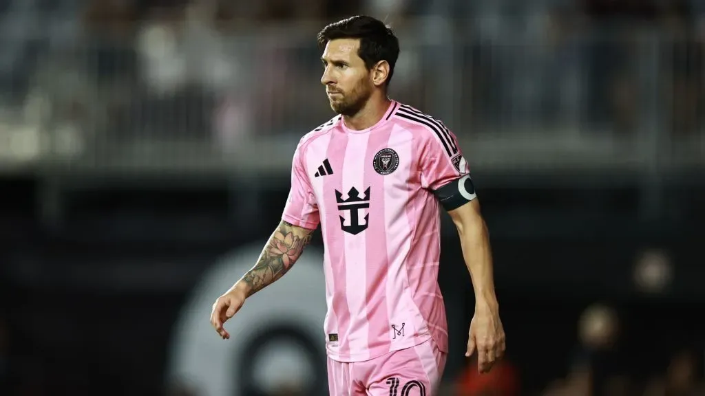 Messi formou dupla de ataque com Suárez em goleada sofrida pelo Inter Miami contra o Chicago Fire (foto: Carmen Mandato/Getty Imagens)