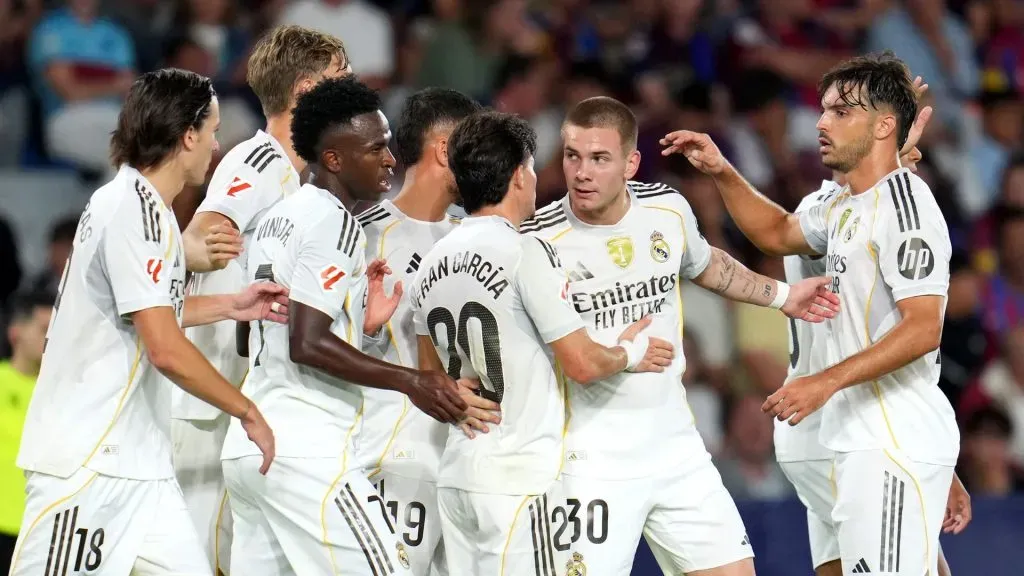 Real Madrid comemora gol na temporada (foto: Aitor Alcalde/Getty Imagens)