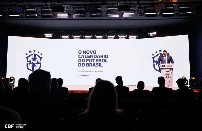 Samir Xaud fala em evento da CBF. Foto: Rafael Ribeiro/CBF.