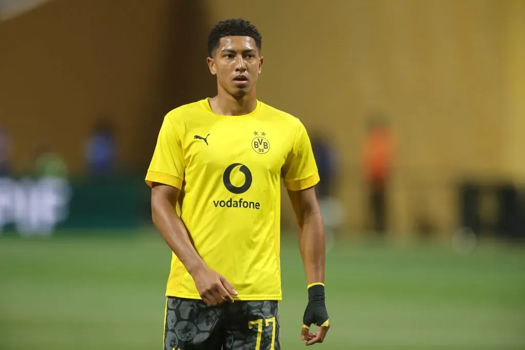 Jobe Bellingham pelo Borussia Dortmund. (Photo by Alex Grimm/Getty Images)