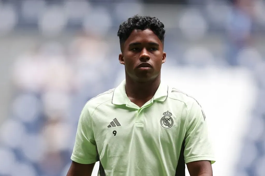 Endrick, camisa 9 do Real Madrid. Foto: Florencia Tan Jun/Getty Images)