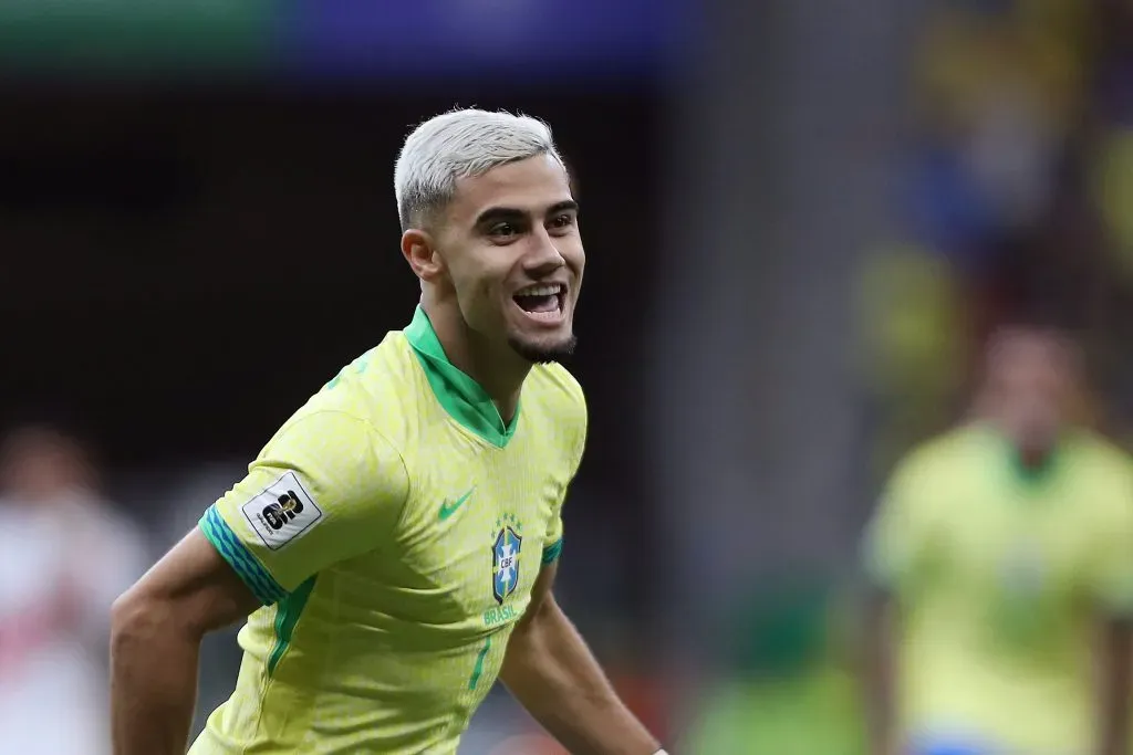 Andreas Pereira em ação pela Seleção Brasileira. (Photo by Wagner Meier/Getty Images)
