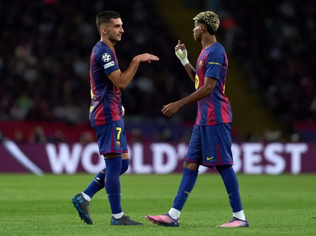Lamine Yamal vs PSG. Foto: Angel Martinez/Getty Images for Qatar Airways