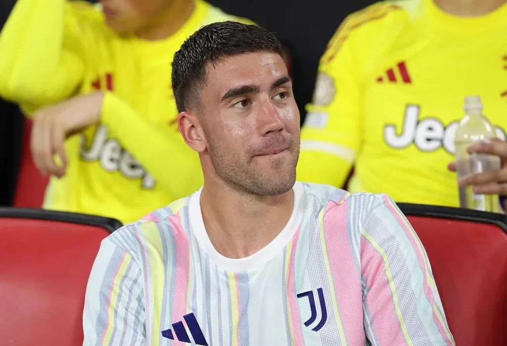 Vlahovic, atacante da Juventus. Foto: Kevin C. Cox/Getty Images