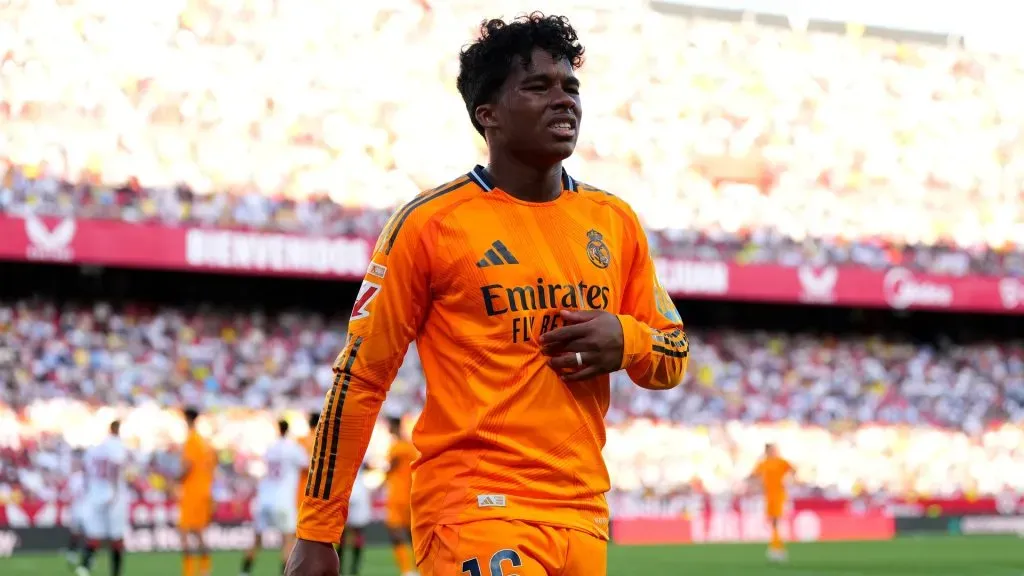 Endrick no Real Madrid na temporada passada. (Photo by Angel Martinez/Getty Images)