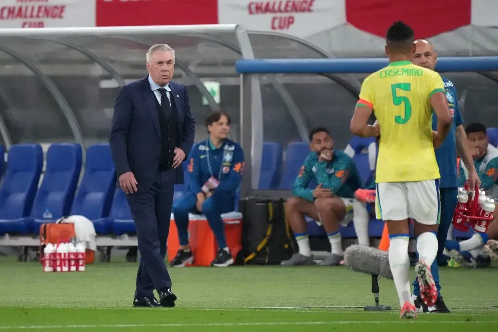 Carlo Ancelotti no comando da Seleção Brasileira. (Photo by Koji Watanabe/Getty Images)