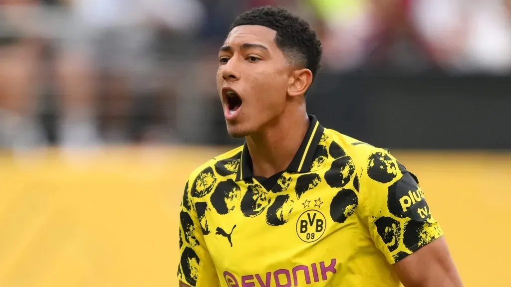 Jobe Bellingham, meia do Borussia Dortmund. Foto: David Ramos/Getty Images
