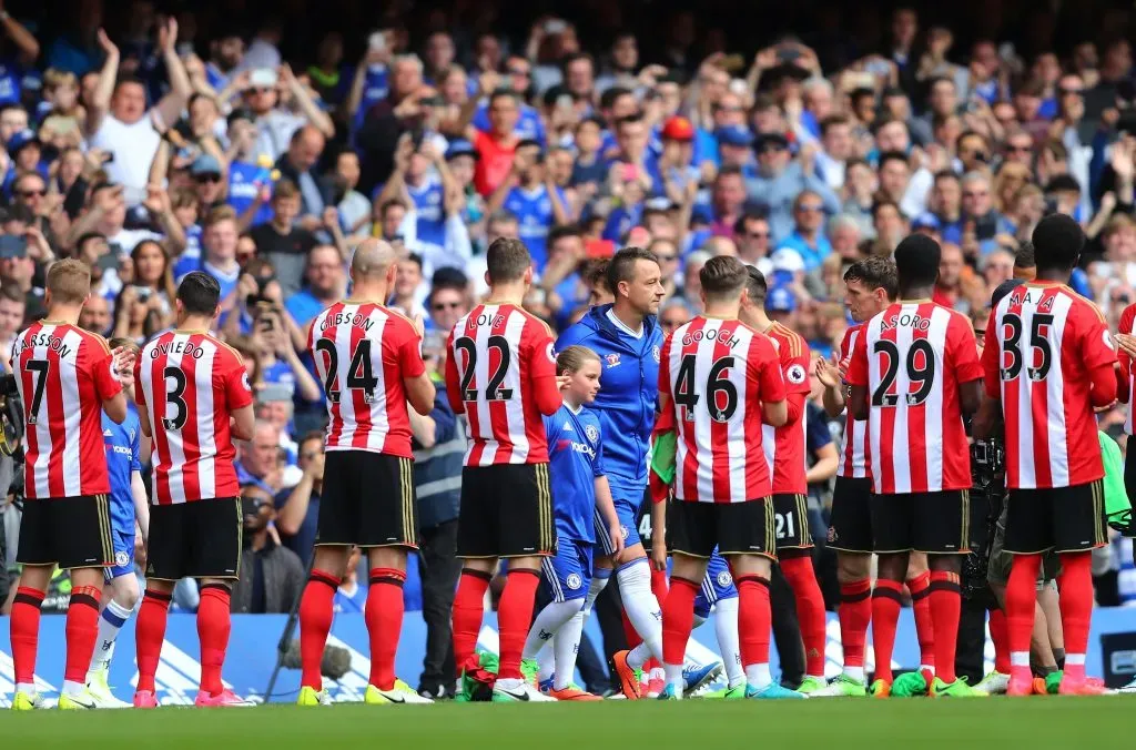 Último confronto entre Chelsea x Sunderland foi em 2017 e o time dos Blues tinha nomes como David Luiz, Hazard, David Luiz, Willian, Diego Costa e foi a despedida de John Terry. (Foto: Clive Rose/Getty Images)