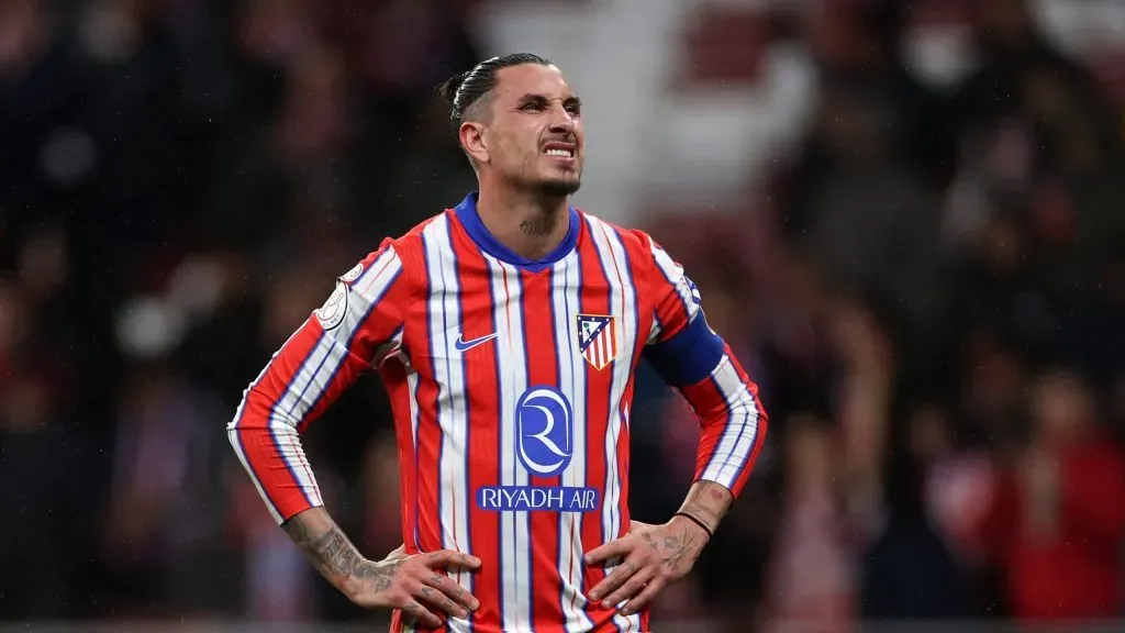 José María Giménez em jogo do Atlético de Madrid. Foto: Florencia Tan Jun/Getty Images